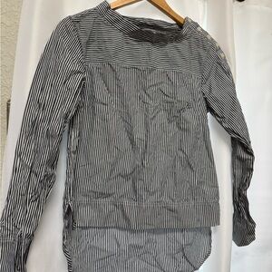 Size 2 J Crew Long Sleeve Striped Blouse with Buttons